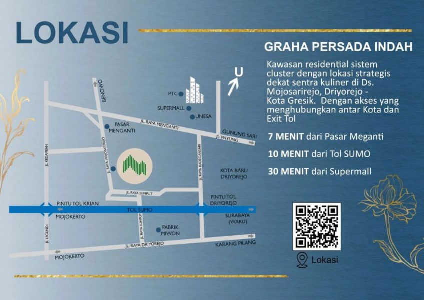 Graha Persada Indah Driyorejo Gresik Gratis Semua Biaya